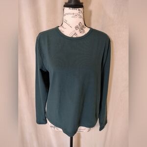 EUC! Athleta Forest Green Long Sleeve Top.  Size S